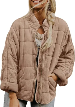 2023 Women's Lightweight Down Coat Long Sleeve Full Zipper Winter Coats Warm Oversized Packable Short Puffer Jackets Outwear 2023 Women's Lightweight Down Coat Long Sleeve Full Zipper Winter Coats Warm Oversized Packable Short Puffer Jackets Outwear