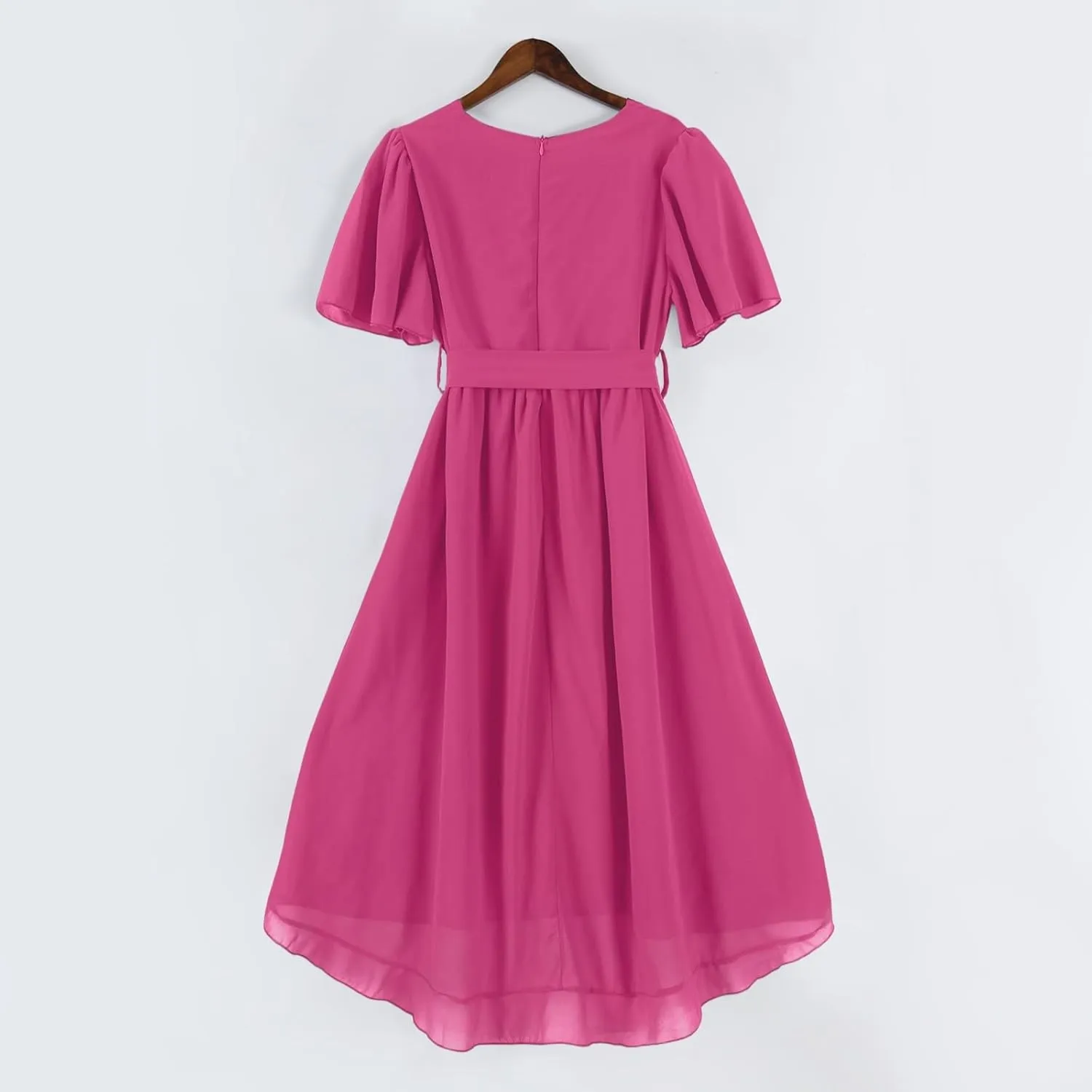 Dresses for Women 2025 Elegant Classy Boho Floral V Neck Belted Summer Sundress Wedding Guest Prom Cocktail Midi Dress