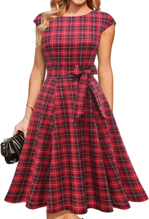 DRESSTELLS Women's Cocktail Dresses, Formal Wedding Guest Church Modest Graduation Party Prom Dress 2025
