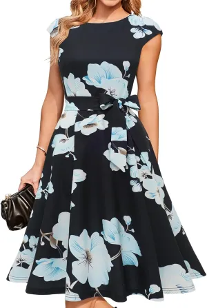 DRESSTELLS Women's Cocktail Dresses, Formal Wedding Guest Church Modest Graduation Party Prom Dress 2025