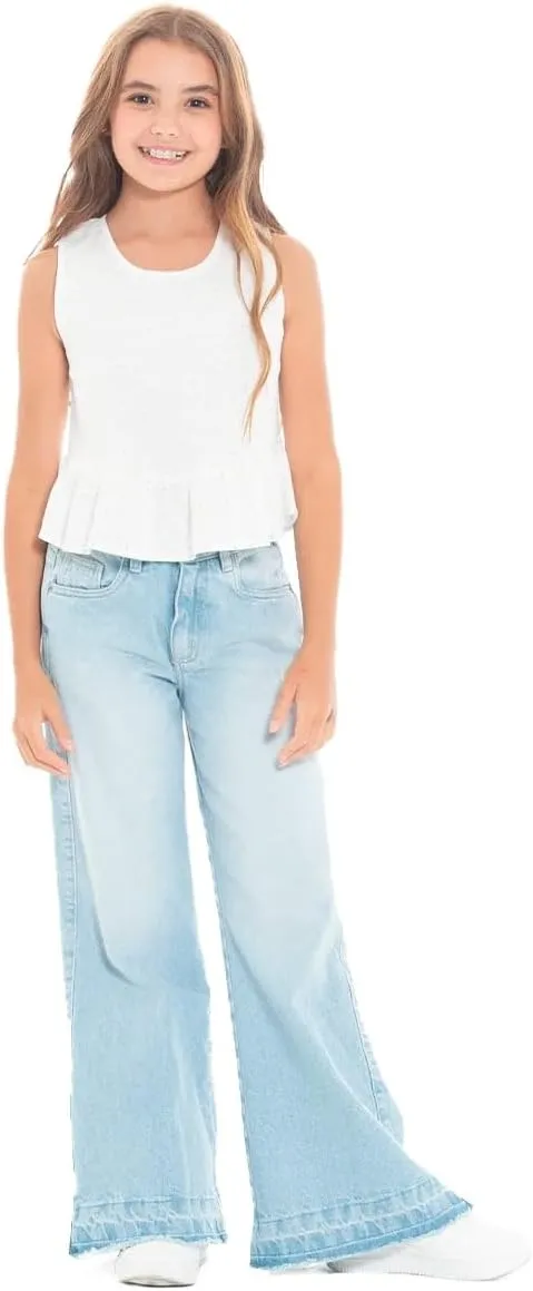 Girls Jeans High Rise Ripped Boyfriend Bootcut Jean - Teen Jeans for Casual Occasions