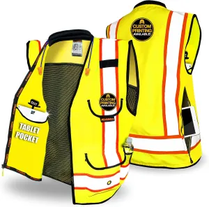 KwikSafety - Charlotte, NC - GODFATHER Class 2 Safety Vest [CUSHIONED COLLAR   TABLET POCKET] ANSI OSHA