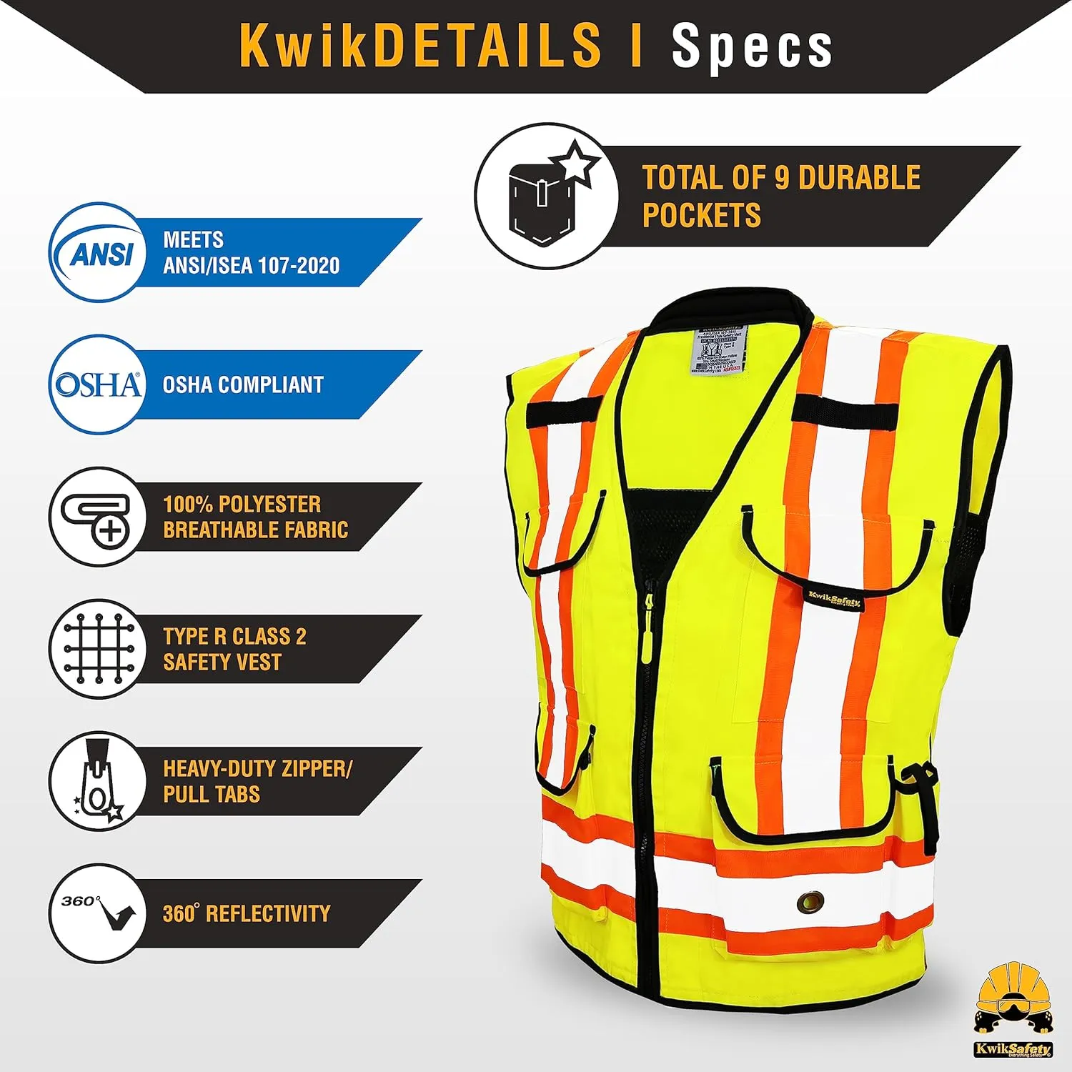 KwikSafety - Charlotte, NC - GODFATHER Class 2 Safety Vest [CUSHIONED COLLAR   TABLET POCKET] ANSI OSHA