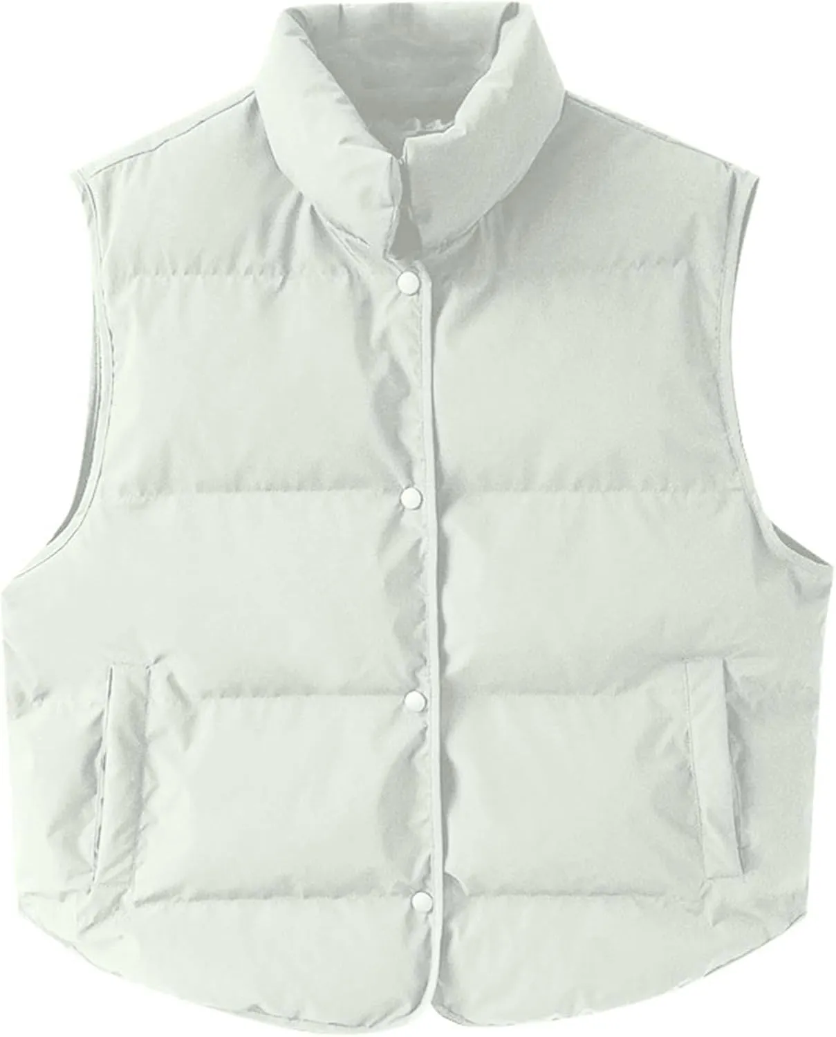 Ladies Lightweight Fall Winter Vest Loose Fit Plus Size Sleeveless Jacket With Stand Collar Winter down Jacket