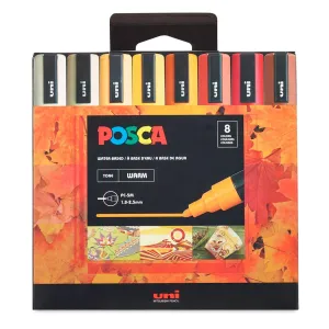Marcadores Posca 5M Warm Tone Colors con 8