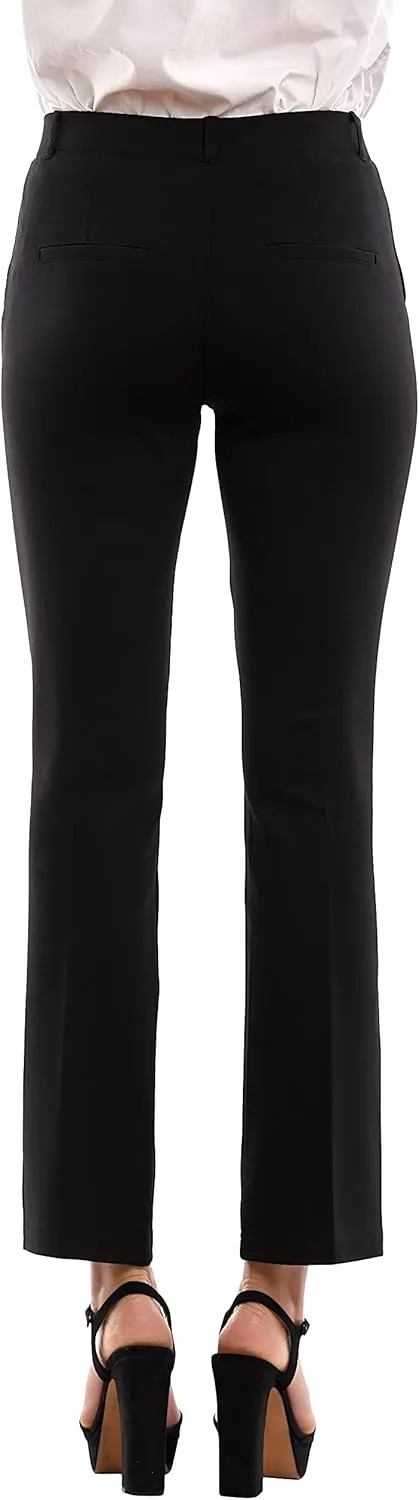 Marycrafts Women's Pull On Stretch Yoga Straight Dress Work Pants 29" /31"/33"
