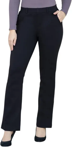 Marycrafts Women's Pull On Stretch Yoga Straight Dress Work Pants 29" /31"/33"