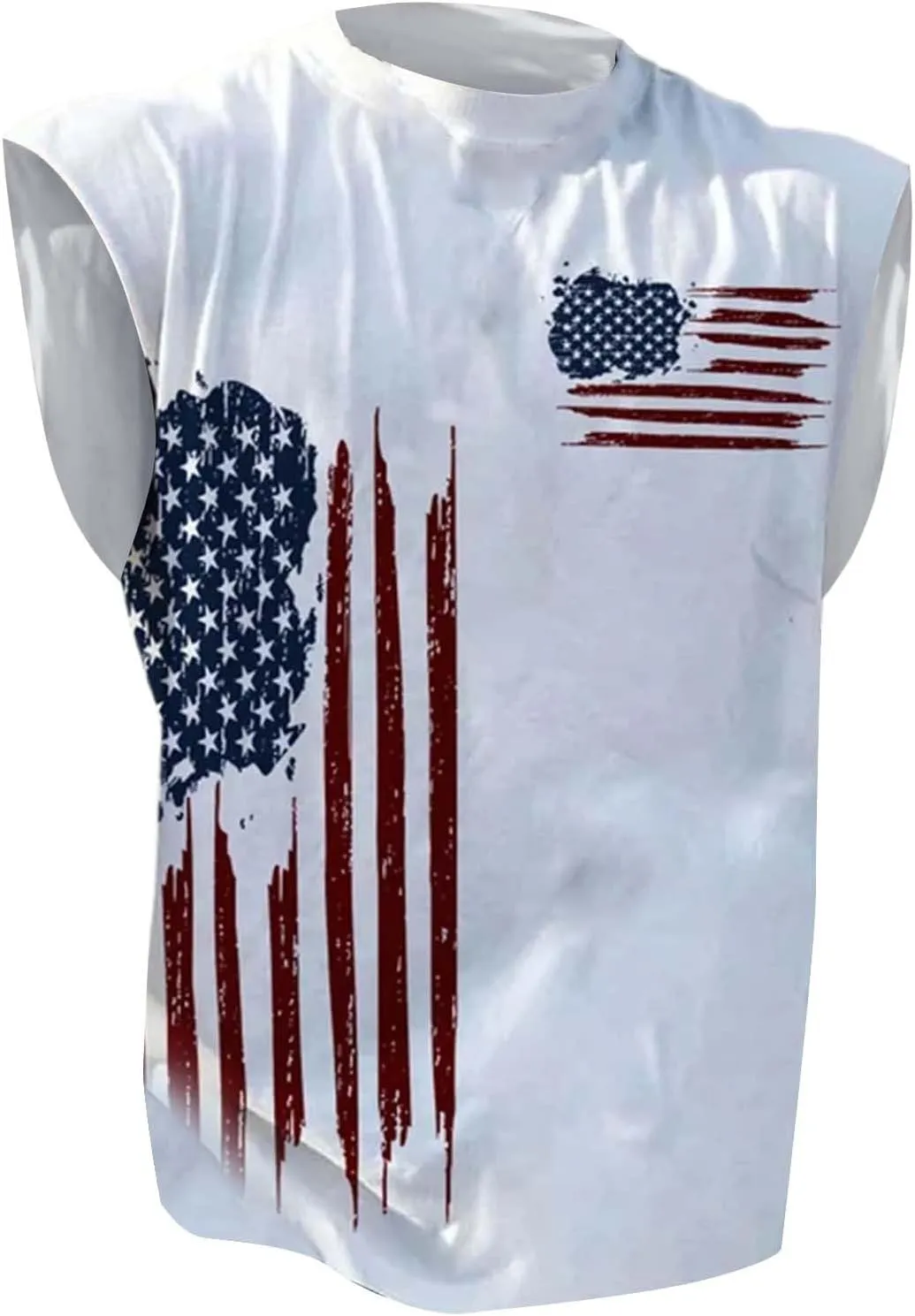 Mens American Flag Tank Top Patriotic Shirts Patriotic Sleeveless Shirts 4Th of July Outfits Gym Muscle Hoodie