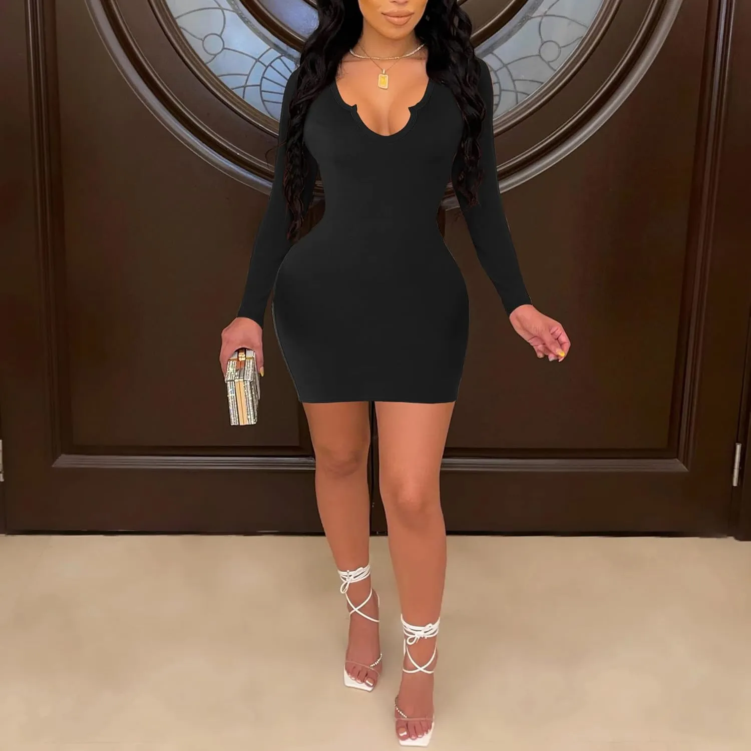 MOEENCN Summer Dresses for Women 2023 Short Sleeve Bodycon Solid Color Sexy Ribbed Mini Dress for Women Party Club