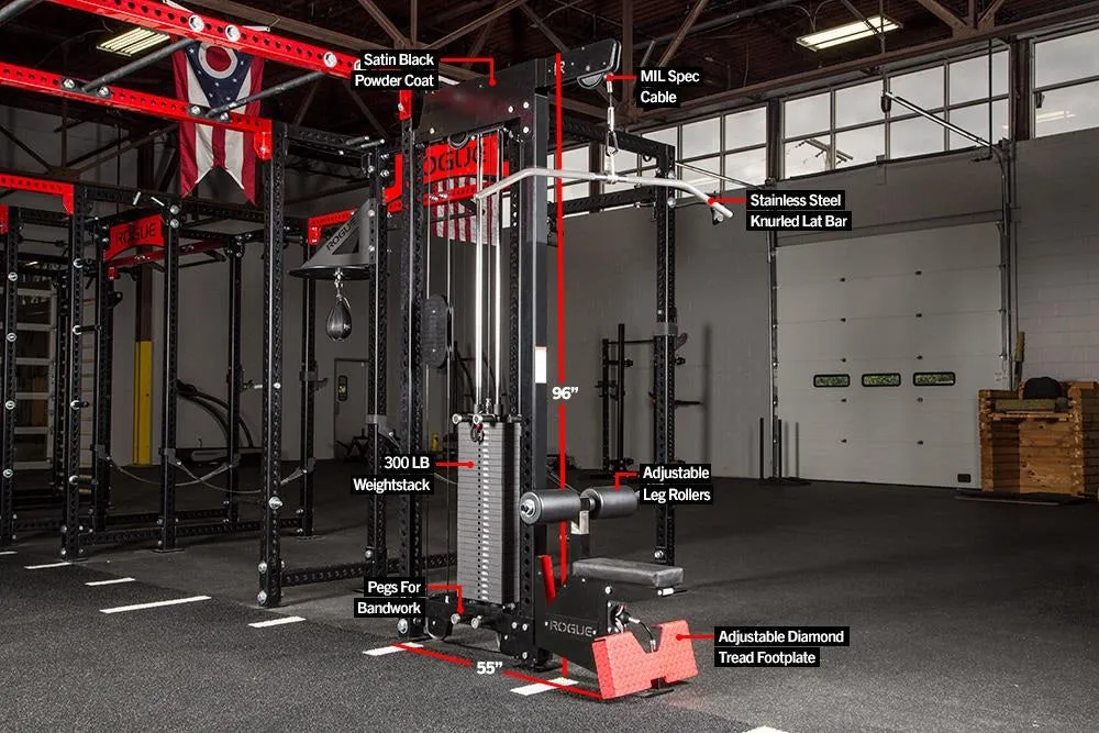 Monster Rack Mounted Lat Pull/Low Row (6" Pulley) - Polea alta Gym