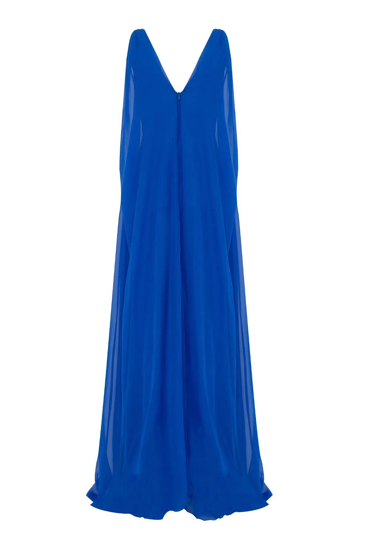 Vestido Decote V Com Capa