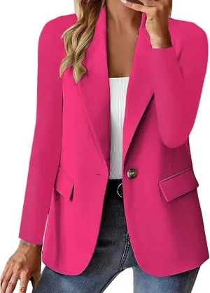 Women Business Blazer Loose Lightweigth Open Front Summer Jackets Long Sleeve Workfice Jacket Blazer Outfits