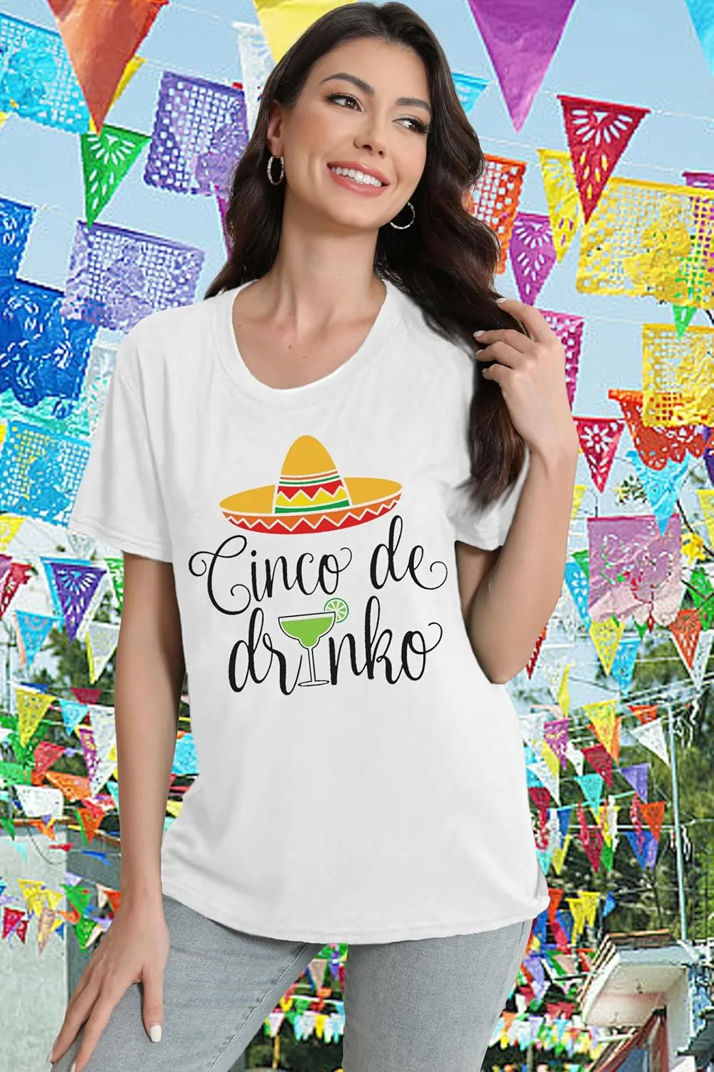 Women Cinco De Mayo Shirt Mexican Let's Fiesta T-Shirts Funny Sombrero May 5th Party Outfits