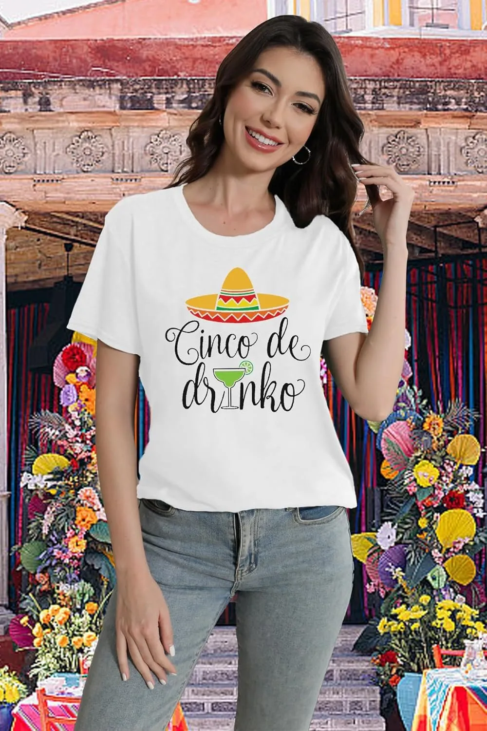 Women Cinco De Mayo Shirt Mexican Let's Fiesta T-Shirts Funny Sombrero May 5th Party Outfits