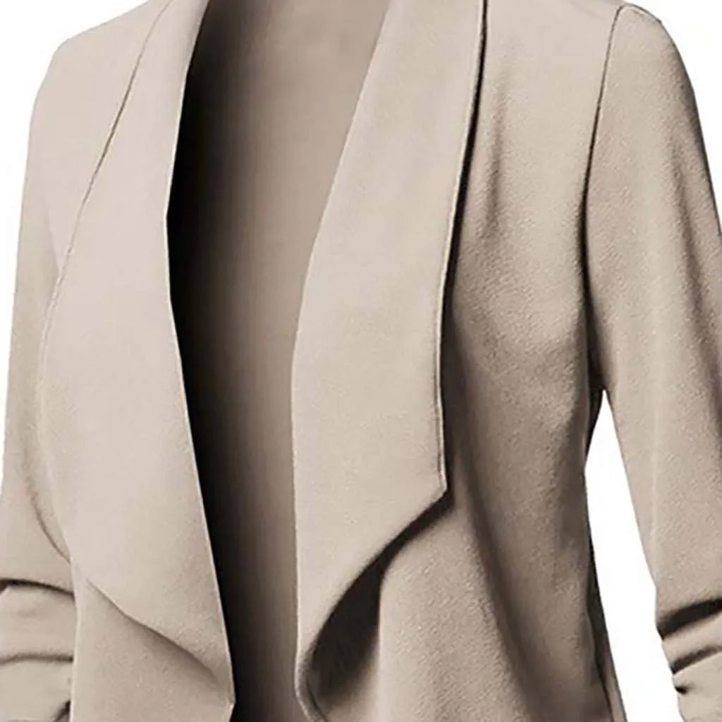 Womens Blazers 3/4 Sleeve Open Front Blazer Business Casual Deconstructed Jackets for Womens Clothes with Plus Size